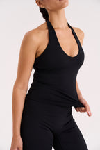 SNTCHD Halter Top - Deep Black